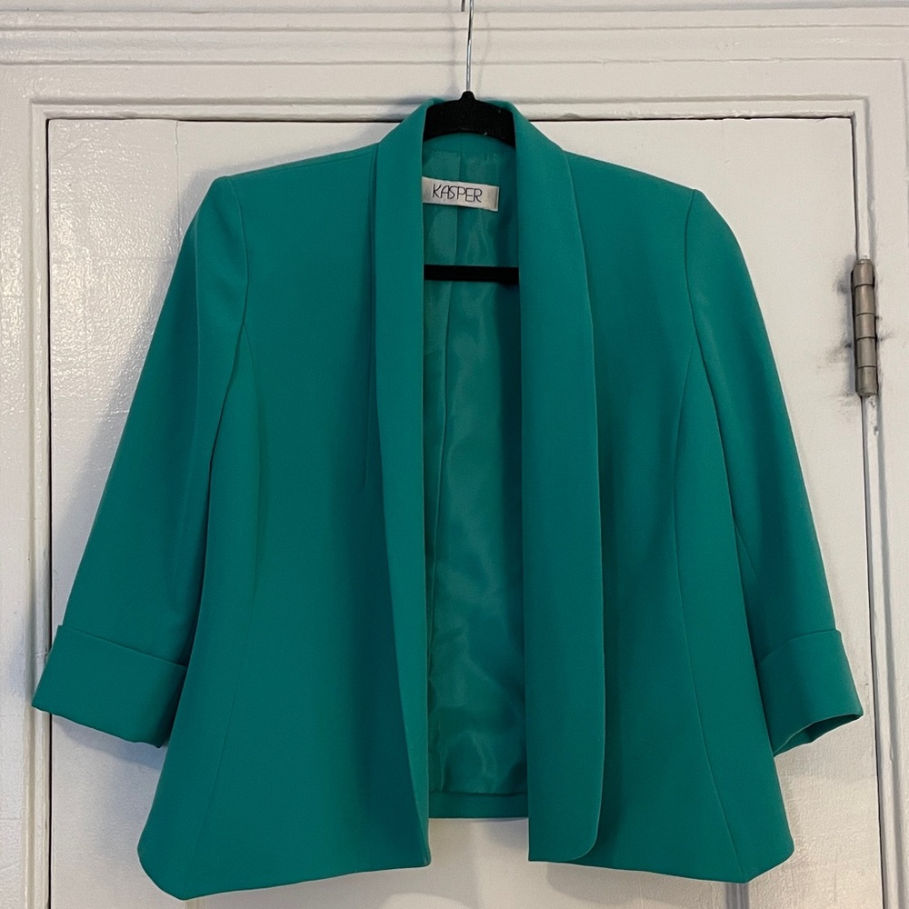 Kasper Women's Vibrant Teal Suit Jacket